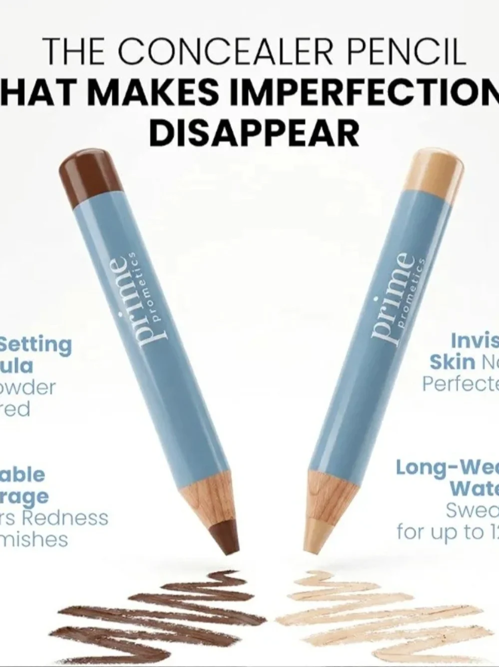 Prime Prometics Perfecting Concealer Pencil for Mature Women (Almond Cream)